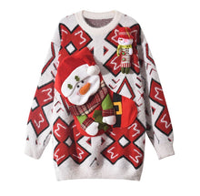 Load image into Gallery viewer, Christmas Sweater Women pullover 2019 3D Santa Claus Mohair Female Autumn Winter Loose Casual Long Sweaters New Year Clothes