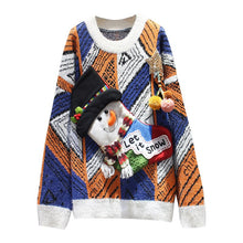 Load image into Gallery viewer, Christmas Sweater Women pullover 2019 3D Santa Claus Mohair Female Autumn Winter Loose Casual Long Sweaters New Year Clothes