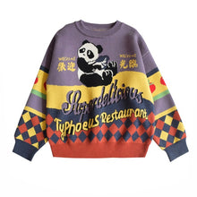 Load image into Gallery viewer, Cotton Warm Cartoon Panda Print Christmas Sweater Pullover Women Tops Autumn Winter Sweaters Bottoming Clothes Knitwear Df66