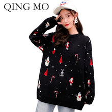 Load image into Gallery viewer, QING MO Autumn Winter Women Pullovers Sweater 2019 Women Christmas Sweater For Gift Funny Womens Sweaters Santa Elf ZQY2196