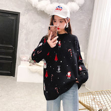 Load image into Gallery viewer, QING MO Autumn Winter Women Pullovers Sweater 2019 Women Christmas Sweater For Gift Funny Womens Sweaters Santa Elf ZQY2196