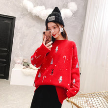 Load image into Gallery viewer, QING MO Autumn Winter Women Pullovers Sweater 2019 Women Christmas Sweater For Gift Funny Womens Sweaters Santa Elf ZQY2196