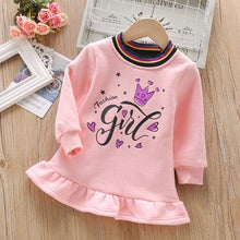 Load image into Gallery viewer, FBaby Girl Clothes 2-7T Winter Girls Cartoon Print Christmas Sweater Skirt Princess Cute Casual Long Sleeve Dress