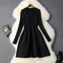 Load image into Gallery viewer, Christmas Sexy Elastic dress 2019 NEW High Street Vintage sweater dresses knitting autumn full sleeve Women Winter Party Dress