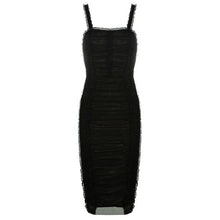 Load image into Gallery viewer, LEGER BABE Women Vestidos Lace Bandage Bodycon Dress Summer Strappy Patchwork Wrap Slim Christmas Party Club Dress