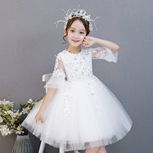 Load image into Gallery viewer, 2018Summer Autumn Children Baby White Color Birthday Wedding Party Princess Lace Dress Kids Toddler Christmas Pageant Tutu Dress