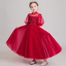 Load image into Gallery viewer, Children's Flowers Tutu Dress For3-15Y Girls Teens Christmas Party Princess Dress Kids Communication Custome Clothing Ball Gown