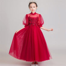 Load image into Gallery viewer, Children's Flowers Tutu Dress For3-15Y Girls Teens Christmas Party Princess Dress Kids Communication Custome Clothing Ball Gown