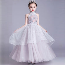 Load image into Gallery viewer, Winter Autumn New High-Grade Children Girl Bright Red Wedding Birthday Party Princess Fluffy Dress Kids Christmas New Year Dress