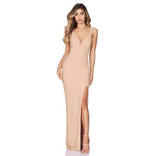 Load image into Gallery viewer, LEGER BABE Sexy Women Maxi Dress Sleeveless Split Knot Dress Bandage Long Dress Christmas Eve Party Robe Longue Dresses