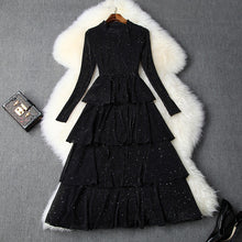 Load image into Gallery viewer, Shining elegant ladies dress 2019 New High quality Spring Sexy Club Long Dress Long sleeves Women winter Christmas party dresses