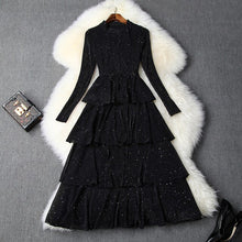 Load image into Gallery viewer, Shining elegant ladies dress 2019 New High quality Spring Sexy Club Long Dress Long sleeves Women winter Christmas party dresses
