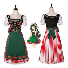 Load image into Gallery viewer, My Boku no Hero Academia Cosplay Lolita Maid Dress Beer Costume Oktoberfest Asui Tsuyu Women Halloween Christmas Party Dress