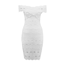 Load image into Gallery viewer, BANDAGE Pink Off Shoulder Women Bandage Dresses Hollow Out Bodycon Vestidos Celebrity Christmas Party Dress