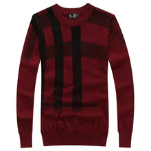 Load image into Gallery viewer, Top Quality Men splice print pullover christmas Sweater British retro mens Brand Casual slim fit jumper O Neck sweater
