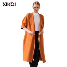 Load image into Gallery viewer, 2017 Long Wsweater women Cardigans Pockets Solid Open Stitch Half Knitted Fashion Thick Woman's Sweaters Coat Christmas Sweater