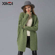 Load image into Gallery viewer, Christmas Womens Sweaters Long Cardigan Casual V-Neck Womans Sweater Open Stitch Knitted Sweater Solid Pull Femme Coat