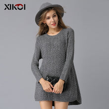 Load image into Gallery viewer, XIKOI Christmas Sweaters Women Knitted Pullovers Pull Femme Long Casaco Feminino Jumper Solid Female Knitting Sweater Dress