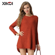 Load image into Gallery viewer, XIKOI Christmas Sweaters Women Knitted Pullovers Pull Femme Long Casaco Feminino Jumper Solid Female Knitting Sweater Dress