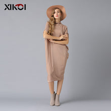 Load image into Gallery viewer, XIKOI New Arrived Christmas Women Knitted Sweater Oversize Long Pullover Casual Solid Sweater Dress Woman Sweaters And Pullovers