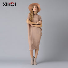 Load image into Gallery viewer, XIKOI New Arrived Christmas Women Knitted Sweater Oversize Long Pullover Casual Solid Sweater Dress Woman Sweaters And Pullovers