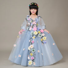 Load image into Gallery viewer, 2019 New Luxury Flower Girls Party Dress Embroidered Formal Bridesmaid Wedding Girl Christmas Princess Ball Gown Birthday Dress